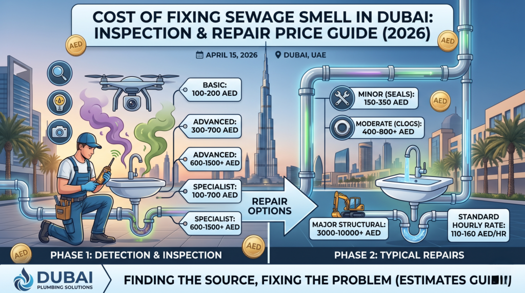 Cost of Fixing Sewage Smell in Dubai: Inspection & Repair Price Guide (2026)